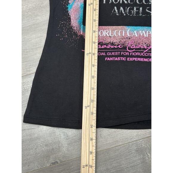 NWT Fiorucci Womens T-Shirt Naomi Campbell "Fiorucci's Angels" Black Size Medium - Picture 5 of 9